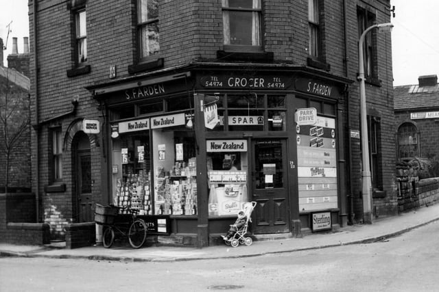 A grocer's shop on Green Road in March 1966.