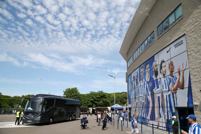 LONGEST TREK: As Leeds United visit Brighton, above, in their second away game of the new Premier League season as part of three consecutive long jaunts from West Yorkshire. Photo by Steve Bardens/Getty Images.
