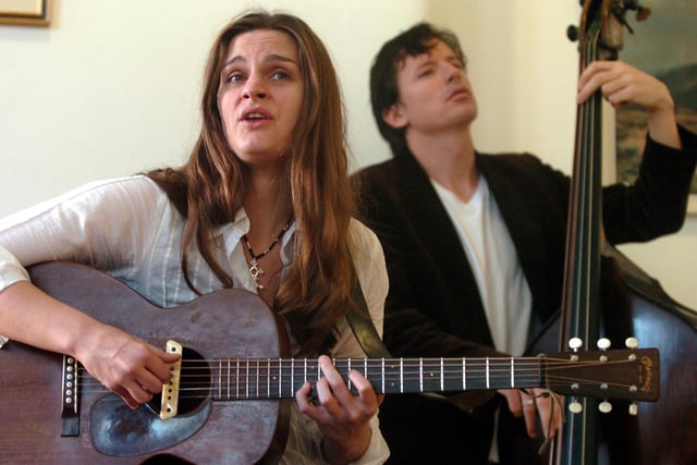 Singer-songwriter Madeleine Peyroux performs at Emmaus in Leeds. She is pictured with Matt Penman on bass.
