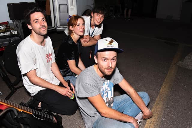 Crake backstage on tour with Big Thief at Bogen F in Zurich, June 2019 (Photo: Benjamin Rauber)