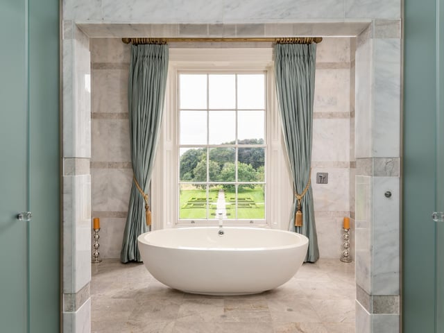 There is a total of eight bedrooms with bathrooms; six in the main accommodation and a further two in the guest suite.