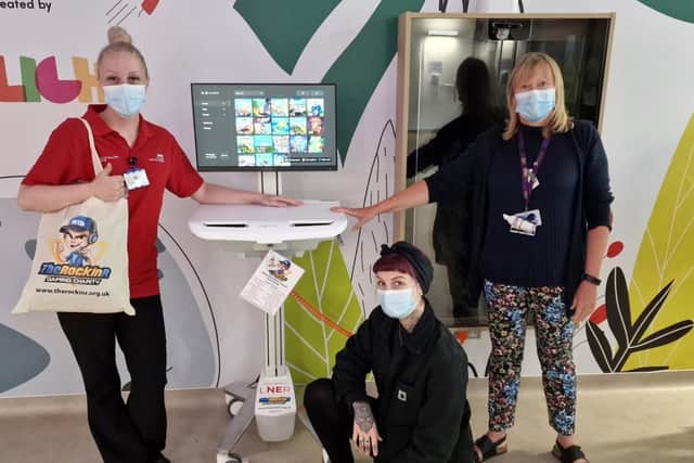 An inspirational dad and daughter team who set up a charity to continue the legacy of a courageous 11-year-old who tragically died from a brain tumour have donated three new gaming carts to Leeds hospitals.