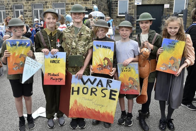 Pupils from The Whartons Primary School dressed for the occasion.