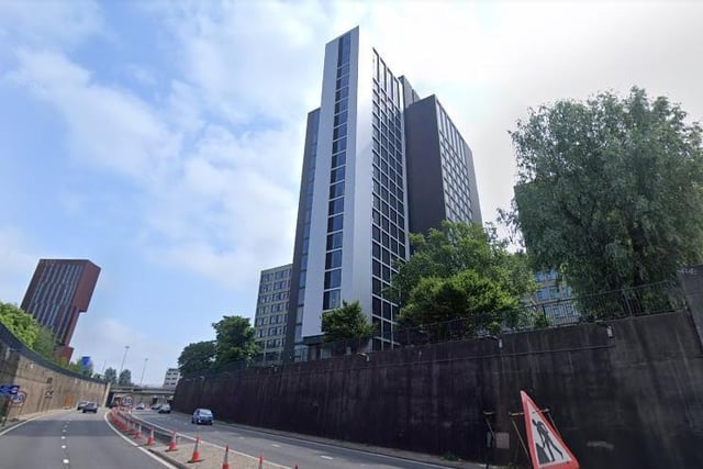 Central Village Tower, constructed in 2014, is a 23-storey student accommodation block that forms part of the Central Village development in Woodhouse Lane. It's managed by the University of Leeds and is home to 404 cluster bedrooms.
