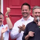 Labour leader Sir Keir Starmer (right) makes a speech during the Wakefield by-election campaign trail (Photo: Dave Higgens/PA Wire)