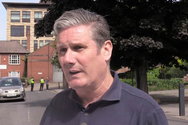 Starmer speaks to the media during the Wakefield by-election campaign trail (Photo: Dave Higgens/PA Wire)