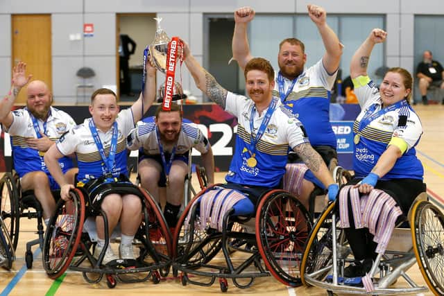 Leeds Rhinos Wheelchair teams plays its third Challenge Cup final in a row on the weekend. Picture: Ed Sykes/SWpix.com.