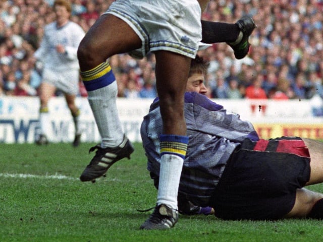Blackburn Rovers goalkeeper Bobby Mimms is left powerless as Rod Wallace's shot finds the back of the net.