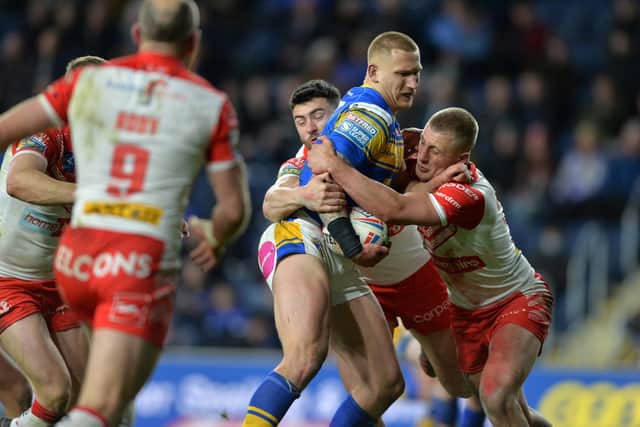 Mikolaj Oledzki is relishing Thursday's rematch with Saints after Leeds were nilled at home in April. Picture by Bruce Rollinson.