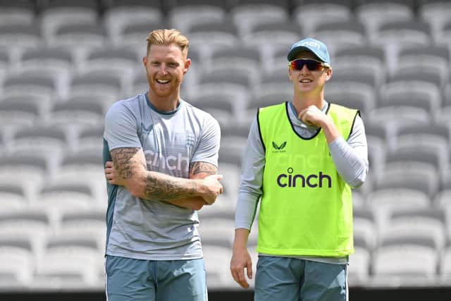 Harry Brook (right) is in the England Test squad for this week's Test at Headingley against New Zealkand Picture: Gareth Copley/Getty Images)