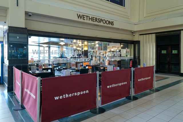 Wetherspoons is situated on the station concourse