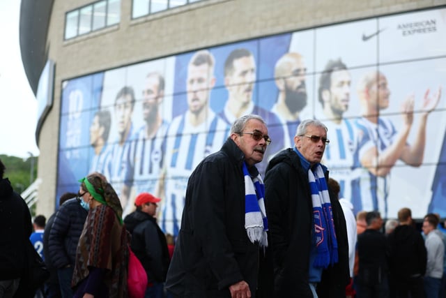 The cheapest Brighton and Hove Albion season ticket costs £545.