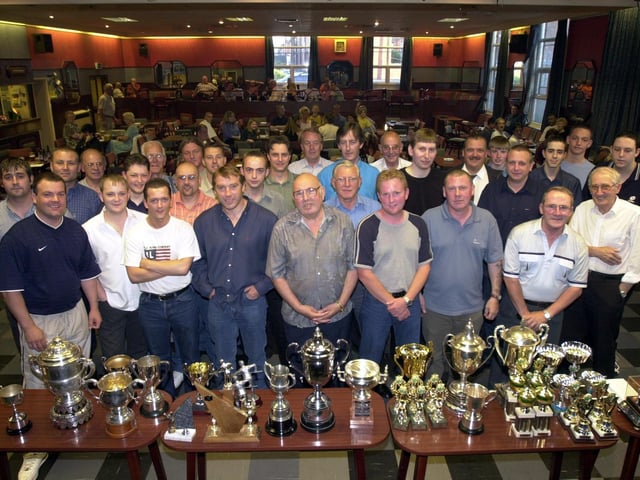 Some of the winners at the Leeds Billiards and Snooker Association presentation night at Rowland Road WMC.