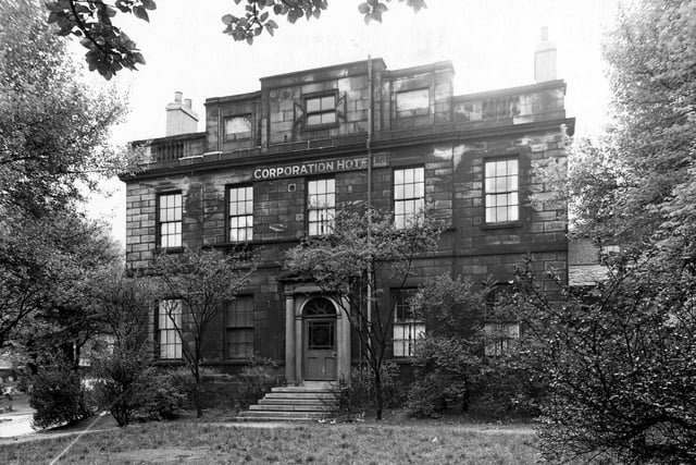 The Corporation Hotel on Camp Road pictured in May 1950. It was formerly known as Campfield House, and was a private home. It was owned by Leeds Corporation for about 100 years, and in 1941 was leased to a brewery.