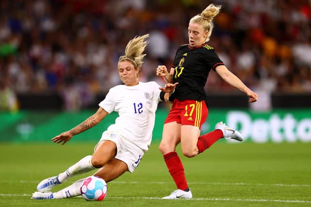 Harrogate’s Rachel Daly of England in action against Belgium in last week’s friendly. (Picture: Getty Images)