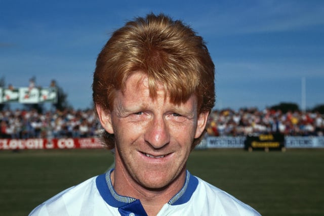 Gordon Strachan pictured during the warm up before a pre-season friendly against Cork City in Ireland in July 1991.