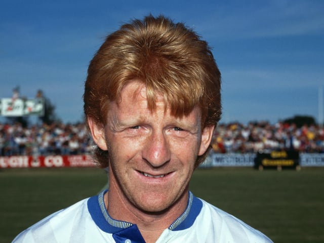 Gordon Strachan pictured during the warm up before a pre-season friendly against Cork City in Ireland in July 1991.