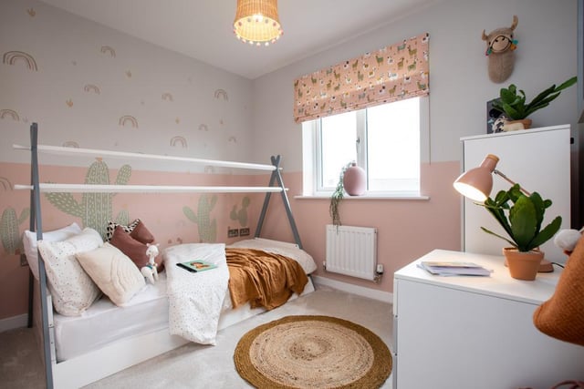 Designed with a family in mind, two of the bedrooms have been created to
showcase rooms for children.