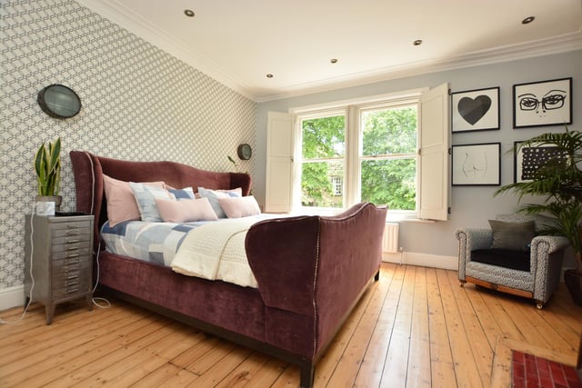 To the first floor are two spacious double bedrooms with beautiful wooden floors.