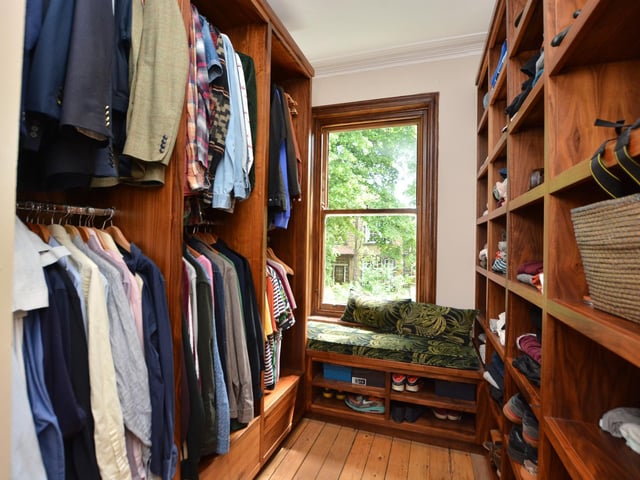 A single bedroom can also be found on the first floor, which is currently used and fitted as a dressing room with walnut fittings.