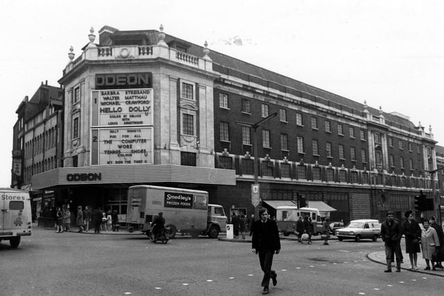 The Odeon Cinema on the junction of the Lower Headrow with New Briggate. It had opened in May of the previous year. PIC: K. S. Wheelan