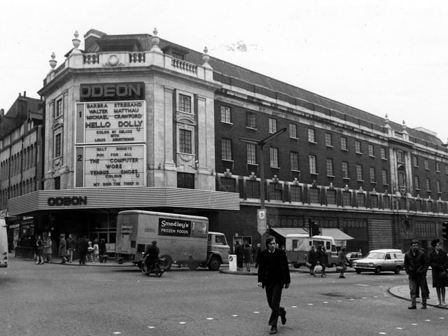 The Odeon Cinema on the junction of the Lower Headrow with New Briggate. It had opened in May of the previous year. PIC: K. S. Wheelan