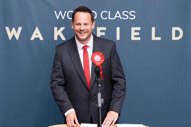 In Wakefield, Simon Lightwood was elected with a majority of 4,925. Picture: PA.