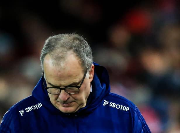 Marcelo Bielsa left Leeds United after almost four years in February (Photo by LINDSEY PARNABY/AFP via Getty Images)