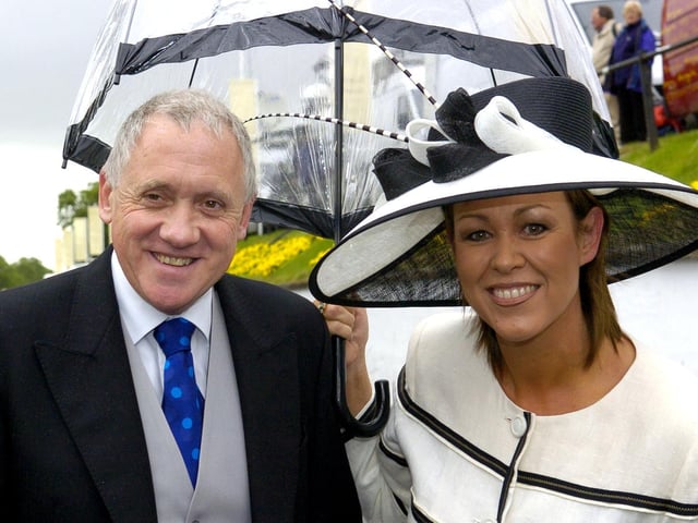 Look North couple Harry Gration and Christa Ackroyd arrive for the first day of Royal Ascot at York.  June 14, 2005.