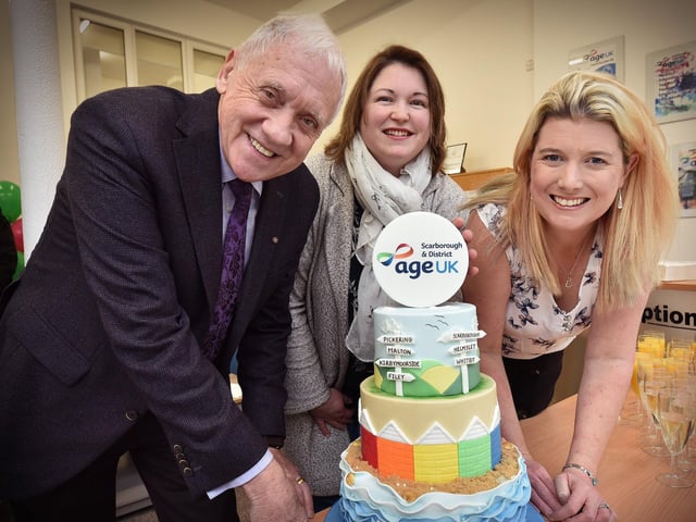 Harry Gration reopens an Age Concern store on Aberdeen Walk after renovation works
