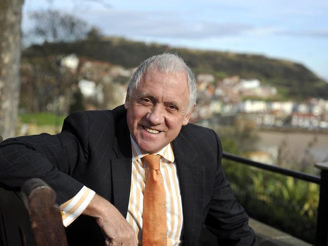 Harry Gration enjoys the sunshine and view before his guest speaker appearance at Scarborough and District Women's Luncheon Club event in 2009