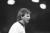 Gordan Strachan pictured during the Rumbelows Cup fifth round clash against Manchester United at Elland Road in January 1992.