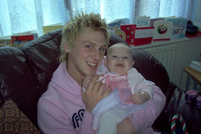Adam Chadwick with his daughter, Ruby. Picture: SWNS