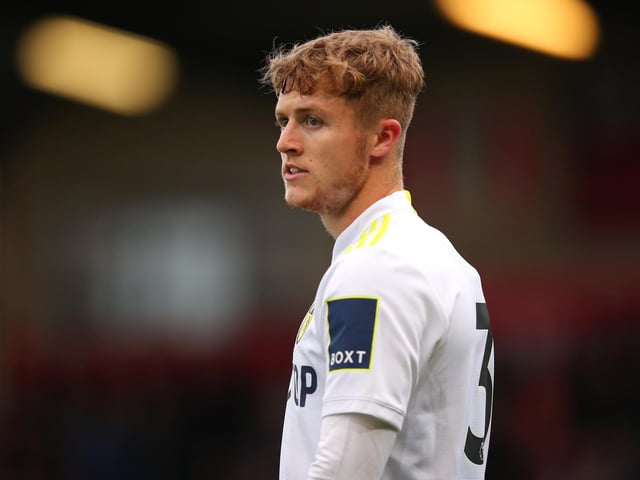 Known for his speed, young full-back Liam McCarron enters the final year of his Leeds contract this summer (Photo by Robbie Jay Barratt - AMA/Getty Images)