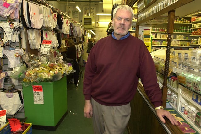 Police banned troublemakers from shops in Morley town centre in September 2001. Pictured is Eddie Ingall, manager of Morley Market, who welcomed the move.