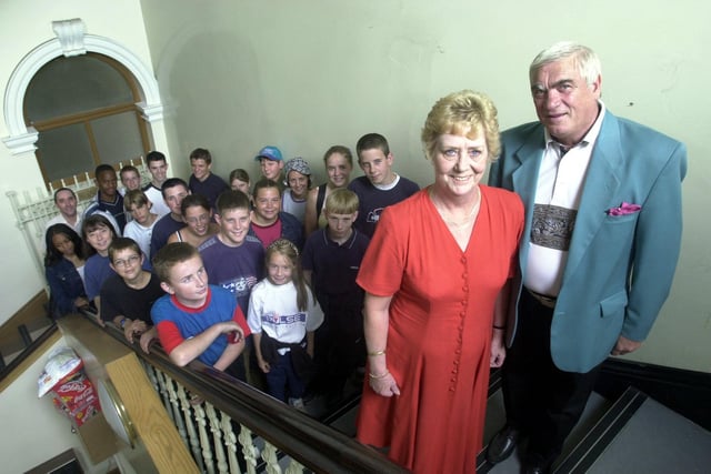 The Mayor and Mayoress of Morley, Frank and Wendy Tighe, gave children a civic send-off at Morley Town Hall, before they headed off camping in August 2001.