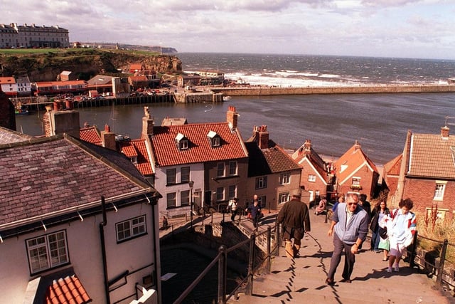 The famous 199 steps leading to Whitby Abbey pictured in November 1999.
