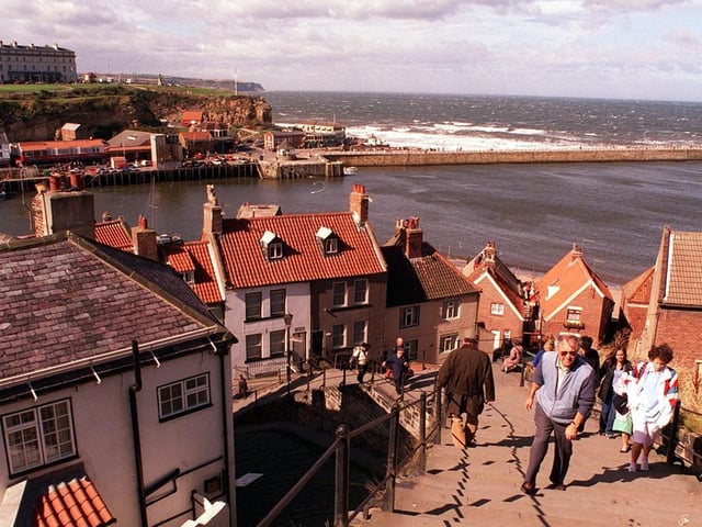 The famous 199 steps leading to Whitby Abbey pictured in November 1999.
