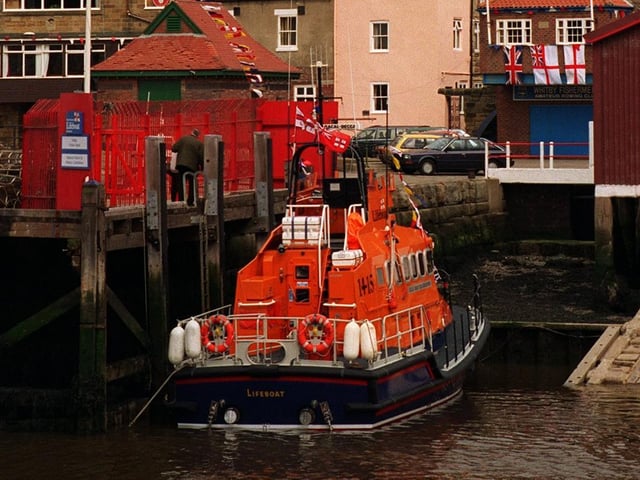 The lifeboat at Whitby in May 1997.