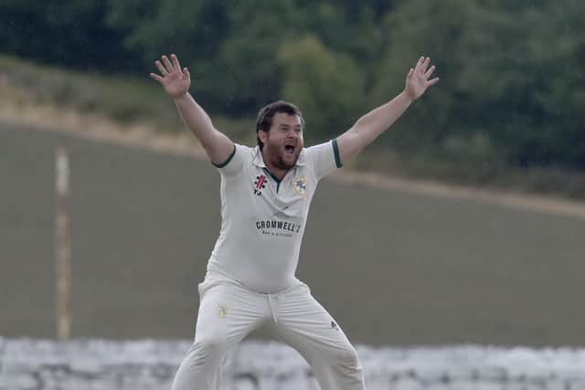 Toby Jacklin in fine voice but unsuccessful on this occasion during the Aire-Wharfe Division One encounter between Rawdon and Collingham & Linton. Picture: Steve Riding.