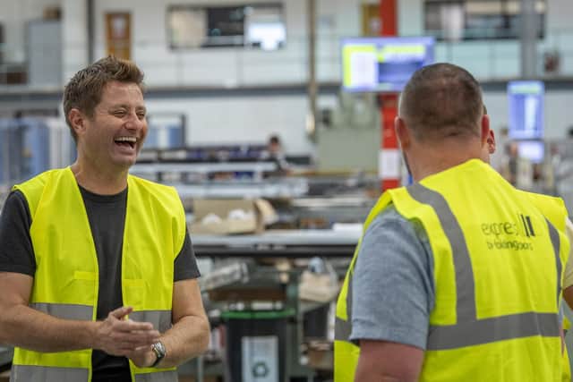 The family-owned retailer took Mr Clarke on a tour of both the factory and the 27,000 sq ft showroom.