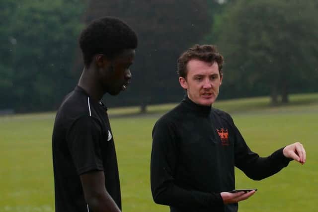 COACHING SESSION - Harry Brooks worked with incoming Leeds United signing Darko Gyabi when he was 16 in a local park in south London