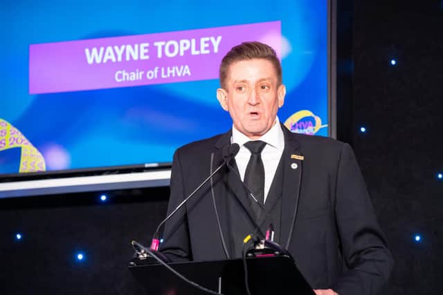 LHVA chairman Wayne Topley at the organisation's recent award ceremony