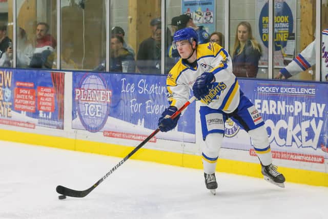 RARING TO GO: Leeds Knights' defenceman Jordan Griffin Picture: Andy Bourke/Podium Prints