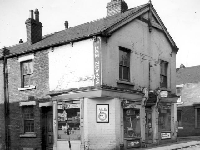 An off-licence which fronted onto Shakespeare Street pictured in March 1965.