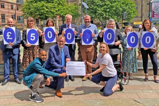 Leeds Society for Deaf and Blind People has benefited from a sizeable donation by a business which will enable a new garden to be grown for users of the service.
