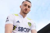 Leeds United winger Jack Harrison models the Whites' 2021/2022 home kit. Pic: Leeds United Football Club.