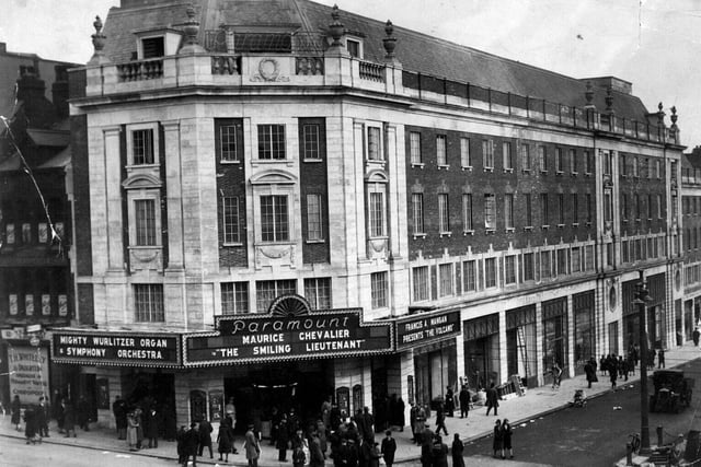 The Paramount was the predecessor to the Odeon in Leeds city centre. It first opened in February 1932 with Maurice Chevalier in The Smiling Lieutenant. The sparkling new picture palace delighted 1.2 million cinema-goers over its first year alone.