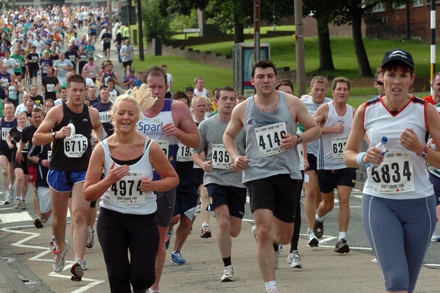 Runners on Lovell Park Road.