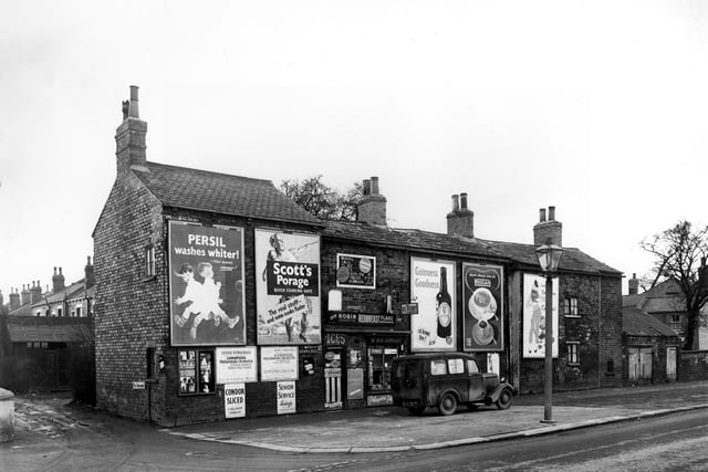 W. & H. Aspinall's grocers on Cross Gates Road pictured in 1956.